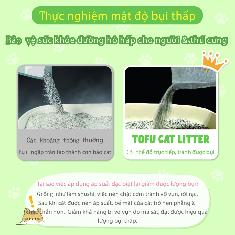Cát vệ sinh 3in1 đậu nành cho mèo