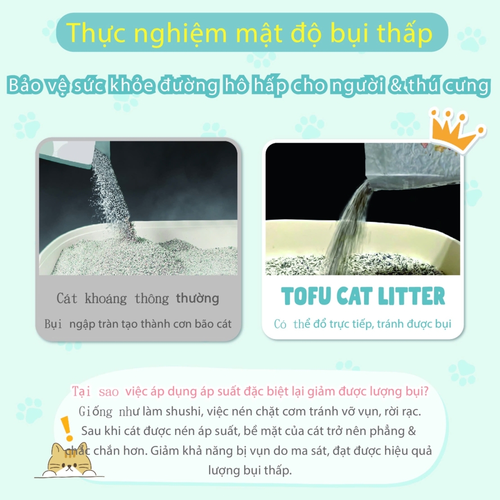 Cát vệ sinh 100% đậu nành cho mèo