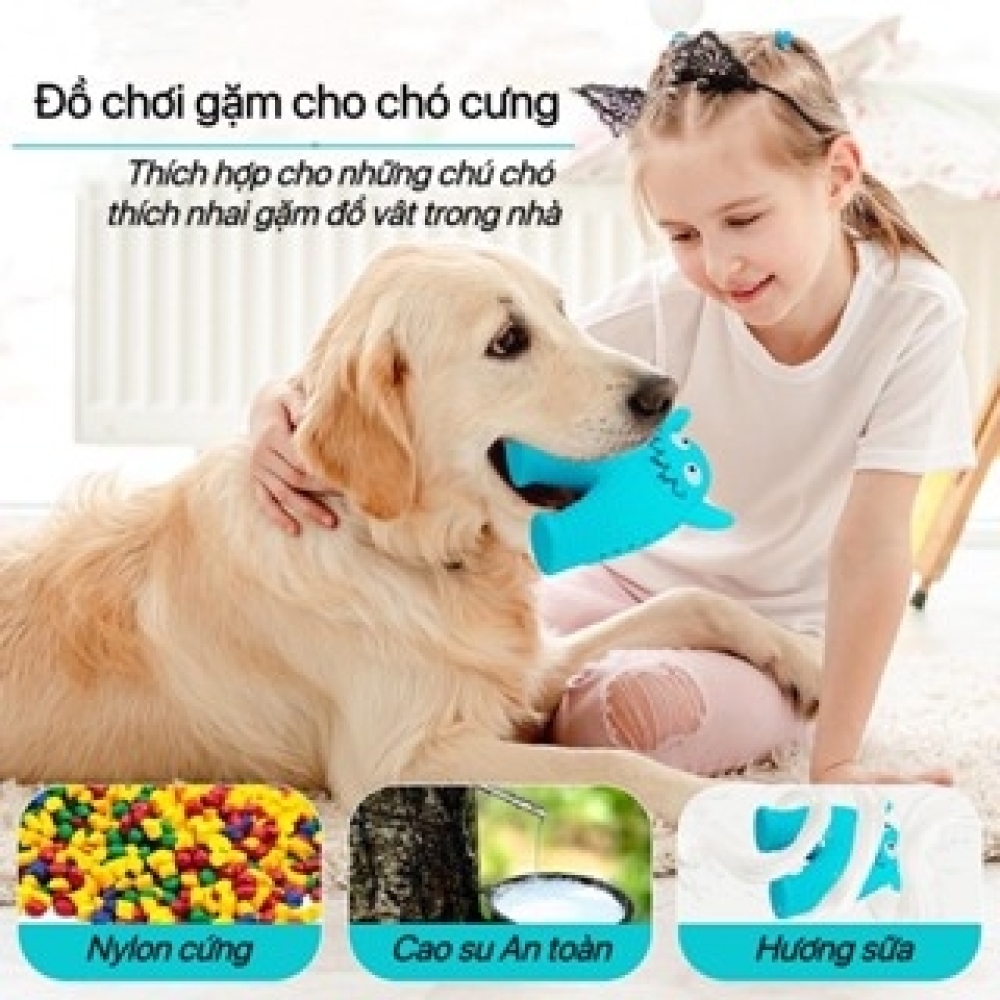 Đồ chơi chó gặm Silicon hình quái vật giúp huấn luyện thú cưng