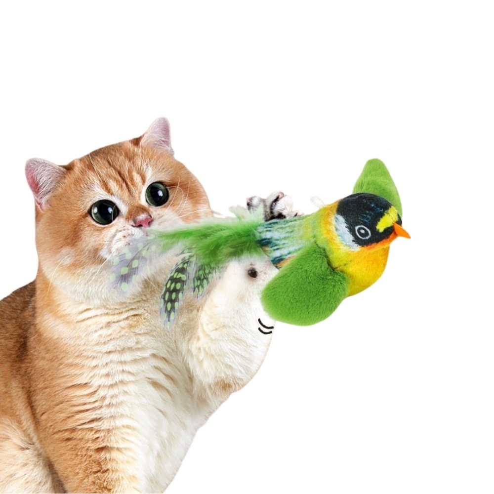 Đồ chơi cho mèo hình con chim phát ra âm thanh ngộ nghĩnh, kích thích bản năng săn mồi ở mèo